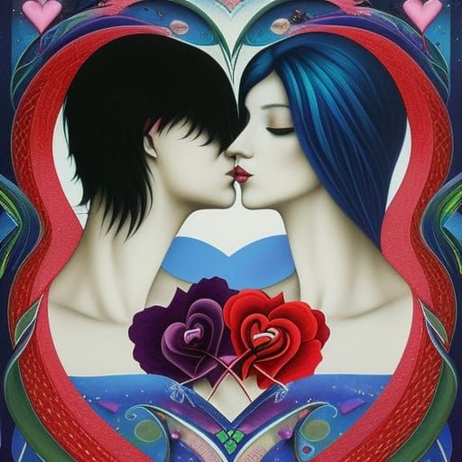 Valentine's Kiss in Kelly Mckernan Style