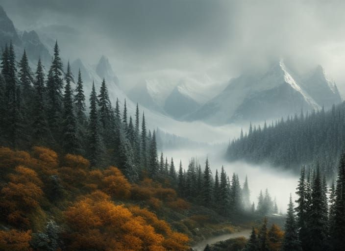 fog and snow