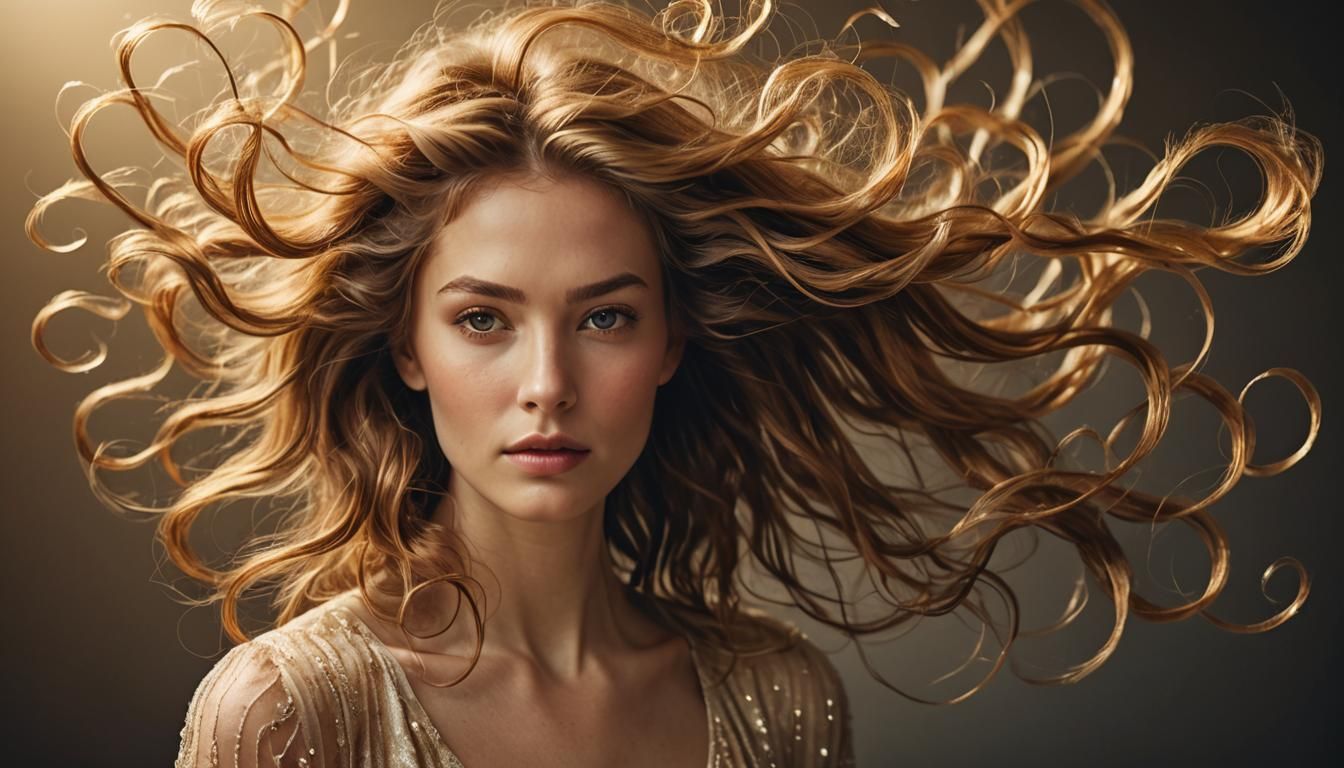 Surreal Hair Portrait in Macro Photography