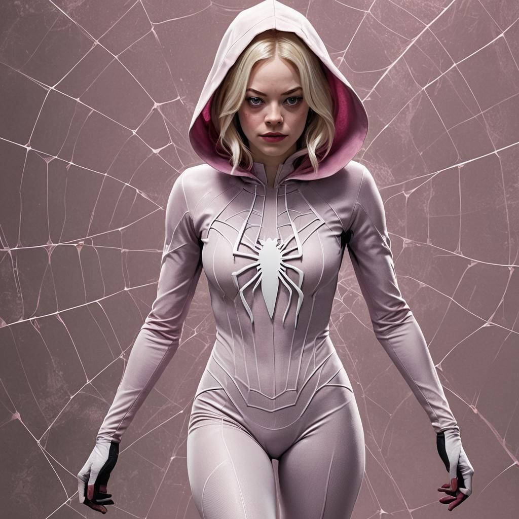 Ghost Spider in White and Pink Suite