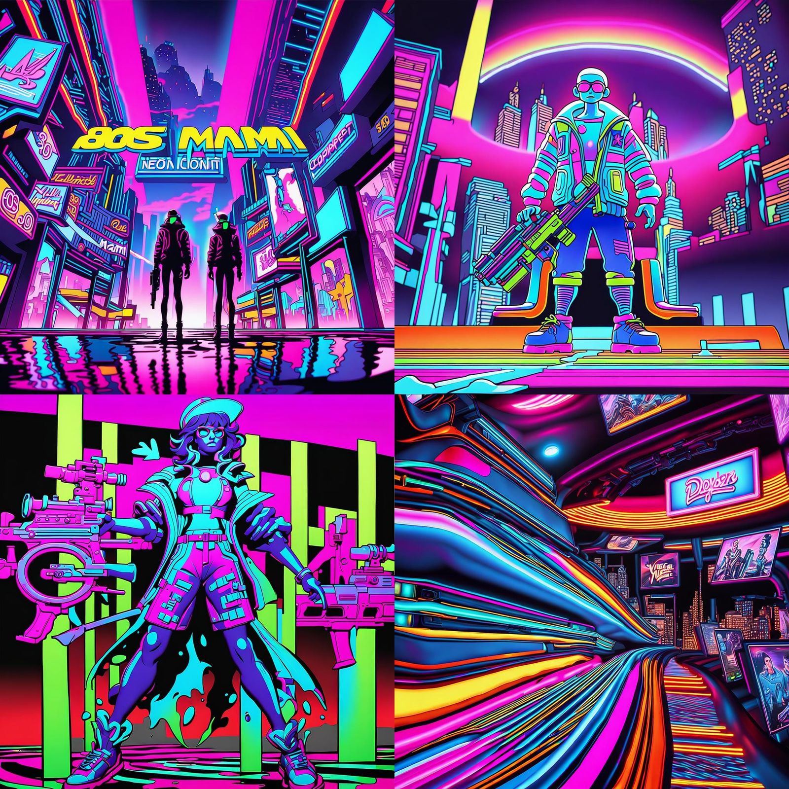 Vice City Neon: A Grand Theft Auto Inspired Scene