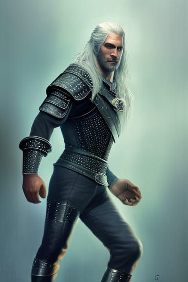 The Witcher: Henry Cavill in Digital Art Style