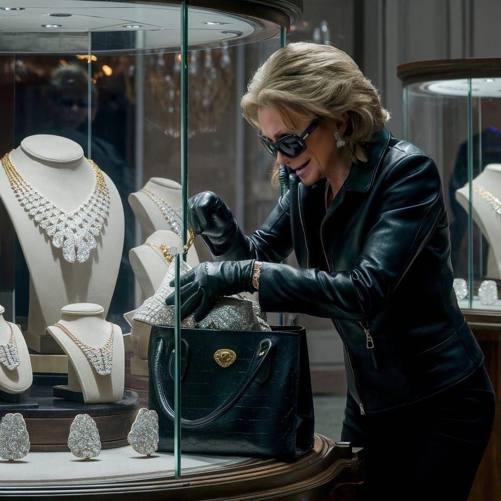 Diamond Heist: A Jewelry Store Robbery Scene