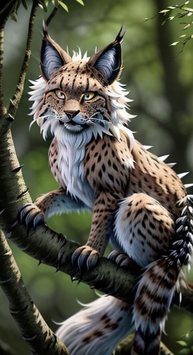 Lynx Cryptid with Spiked Tail Photograph
