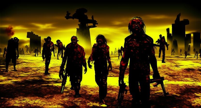 Apocalyptic Wasteland Dominated by Zombies