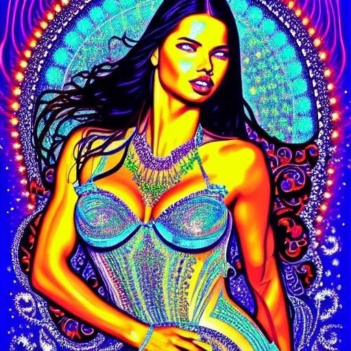 Hyperdetailed Portrait with Luminous Sparkles