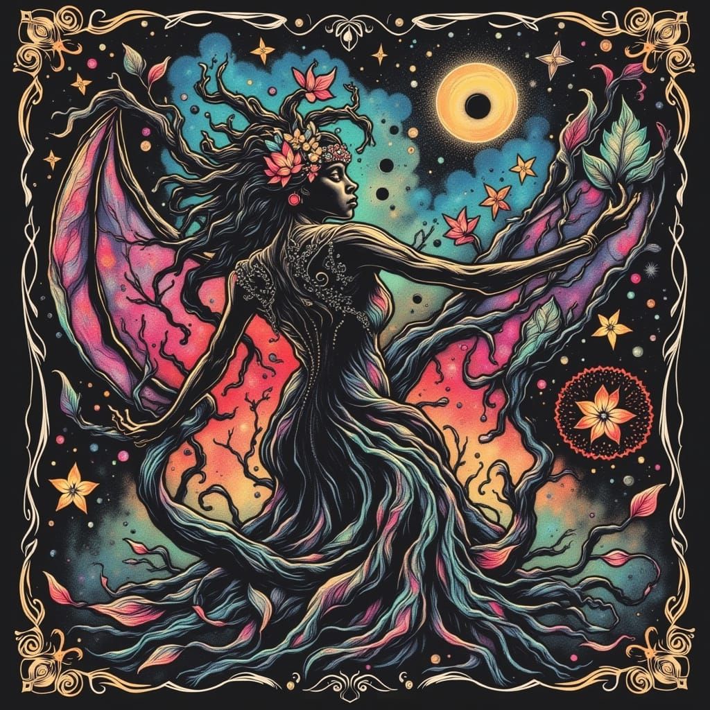 Mystical Wanderer in a Dreamlike Landscape