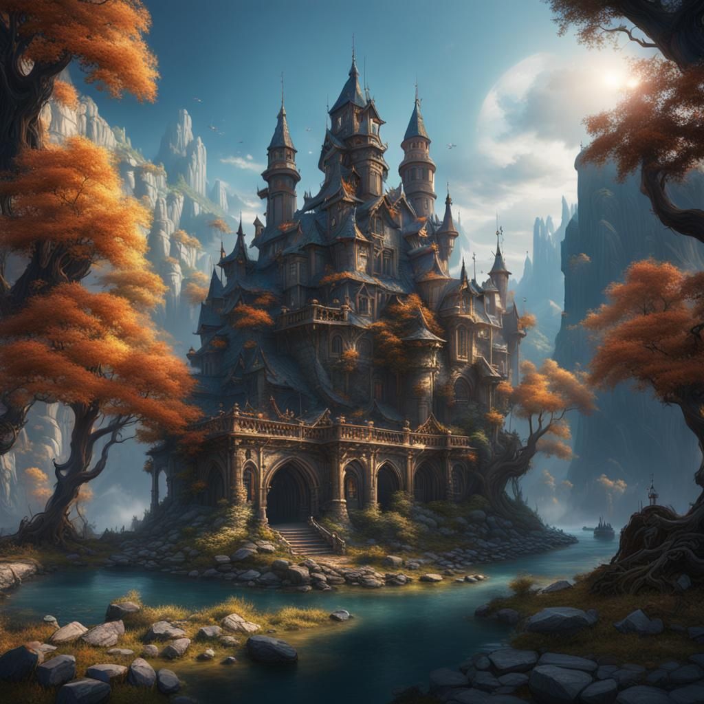 Fantastical Matte Painting with Deep Colors