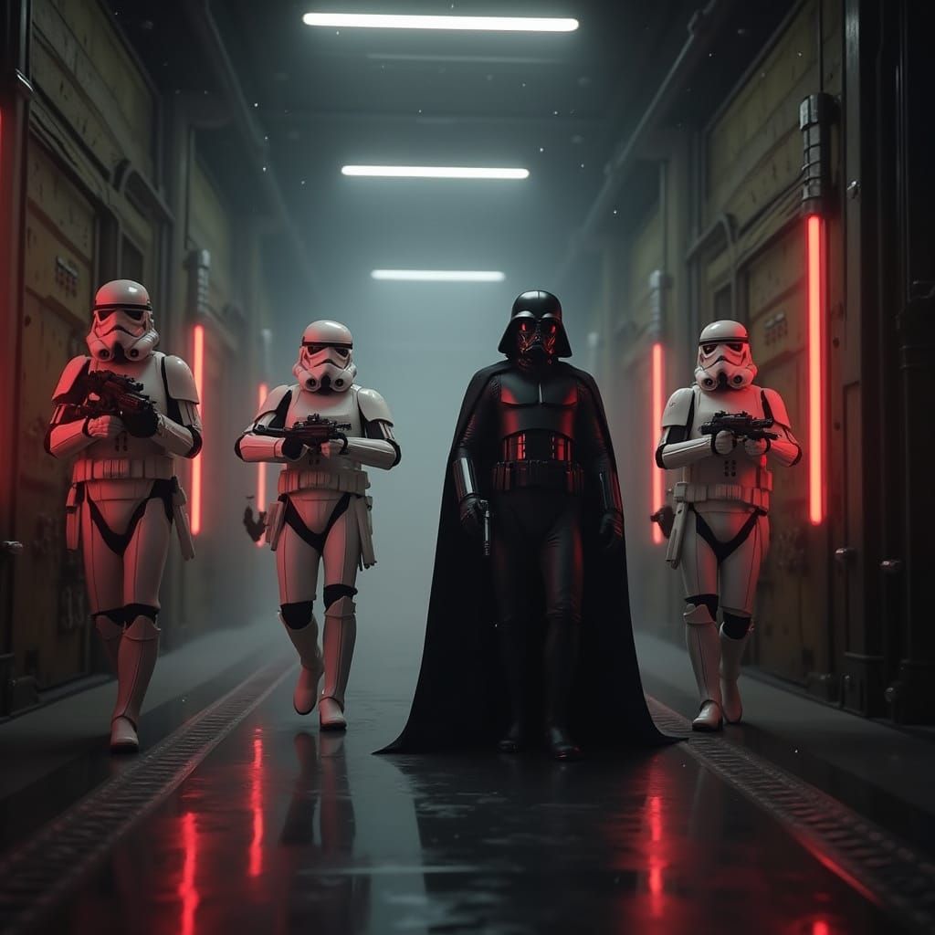 Stormtroopers in Galactic Battle: A Sci-Fi Vision