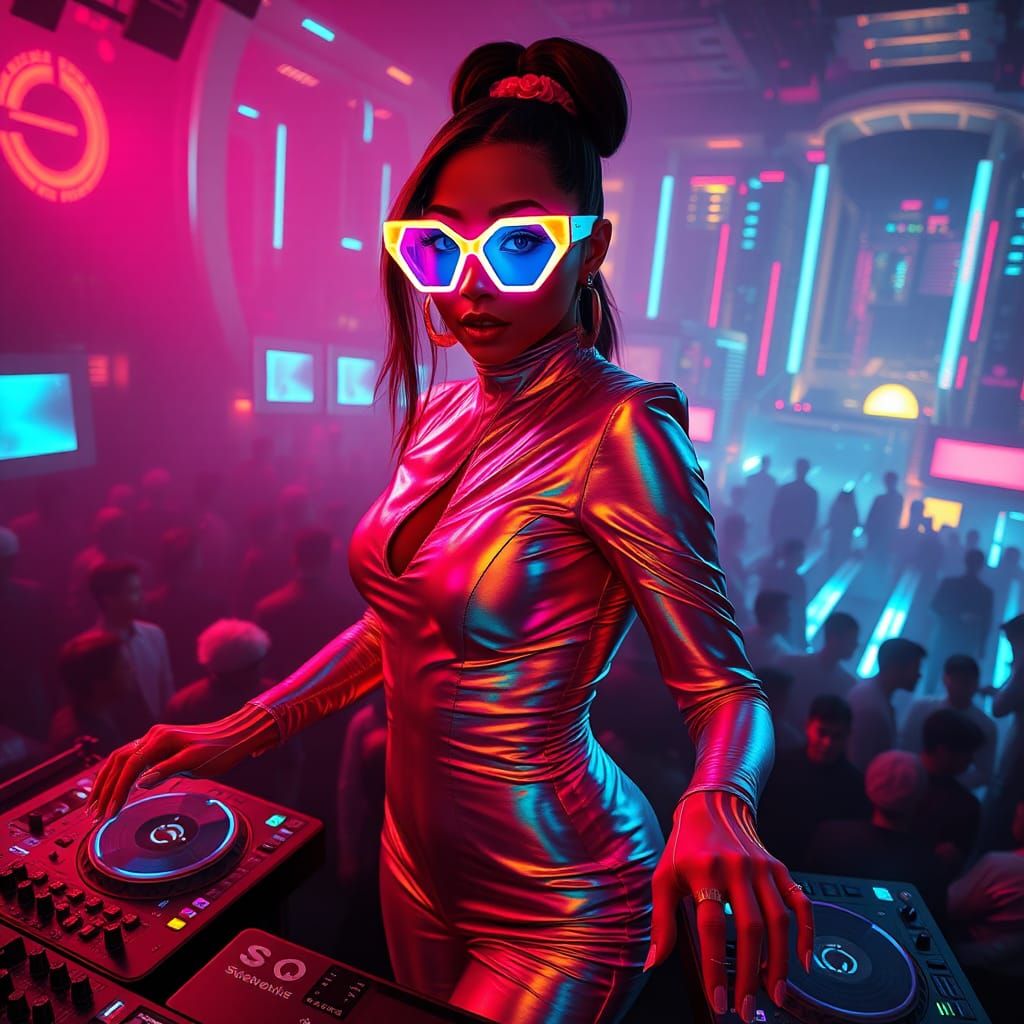 Awkwafina DJs in Extraterrestrial Nightclub: Fantasy Concept...