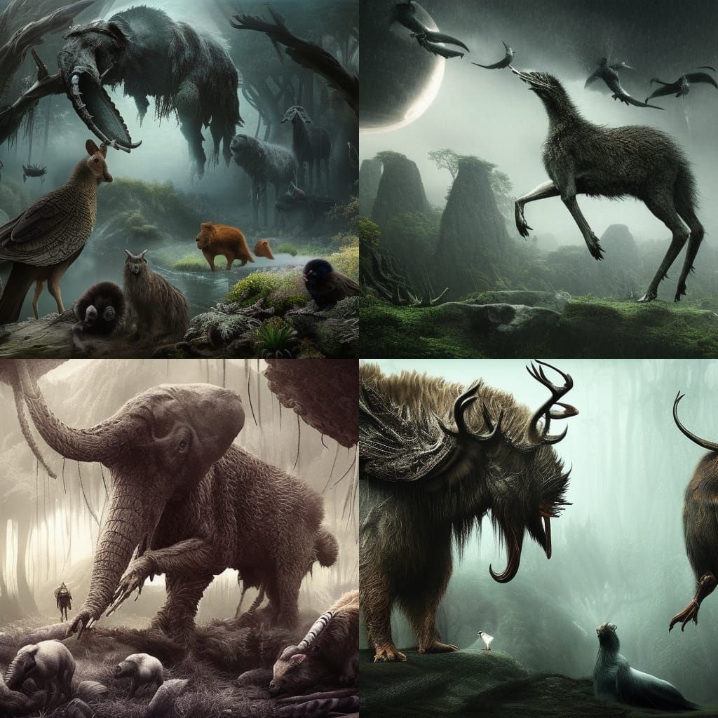 Epic Animals in a Detailed Digital Painting