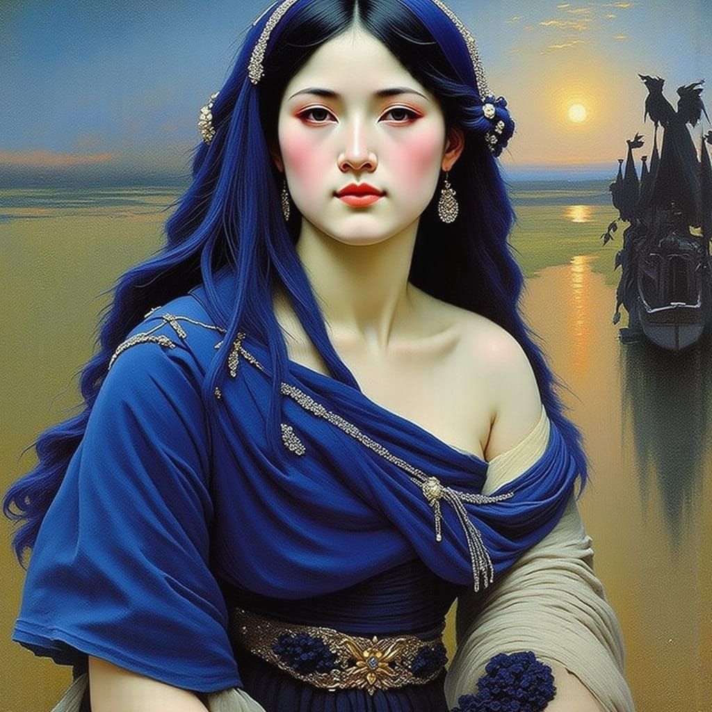 Abstract Blue Monday Composition