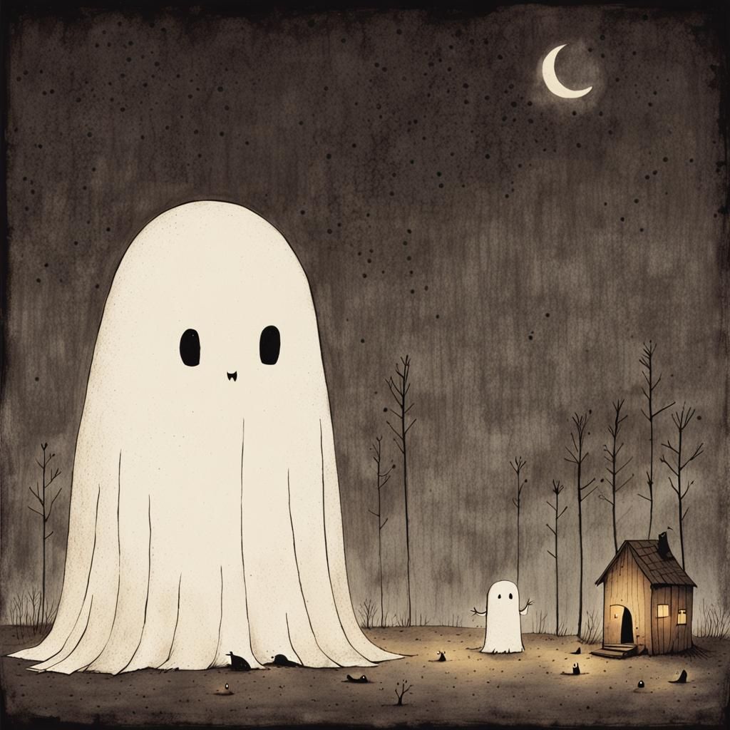Ethereal Story Ghost Illustration