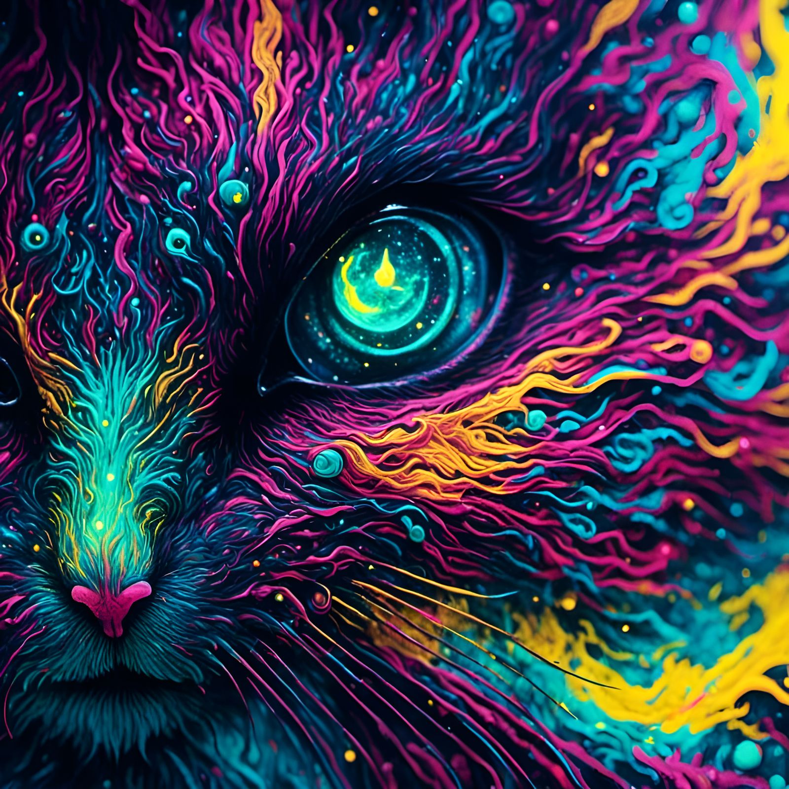 Psychedelic Eye: Hyperrealistic Macabre Masterpiece