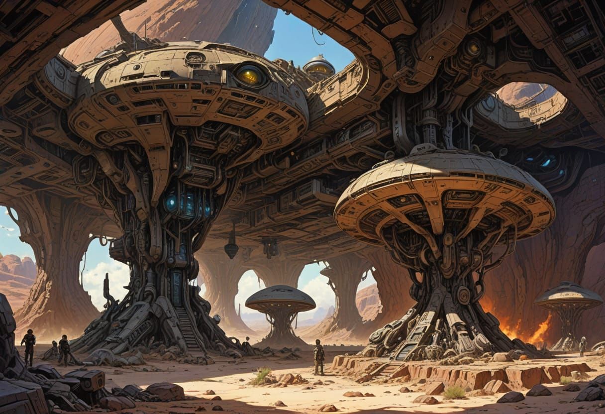 Surreal Futuristic Alien Habitat with Cinematic Detail