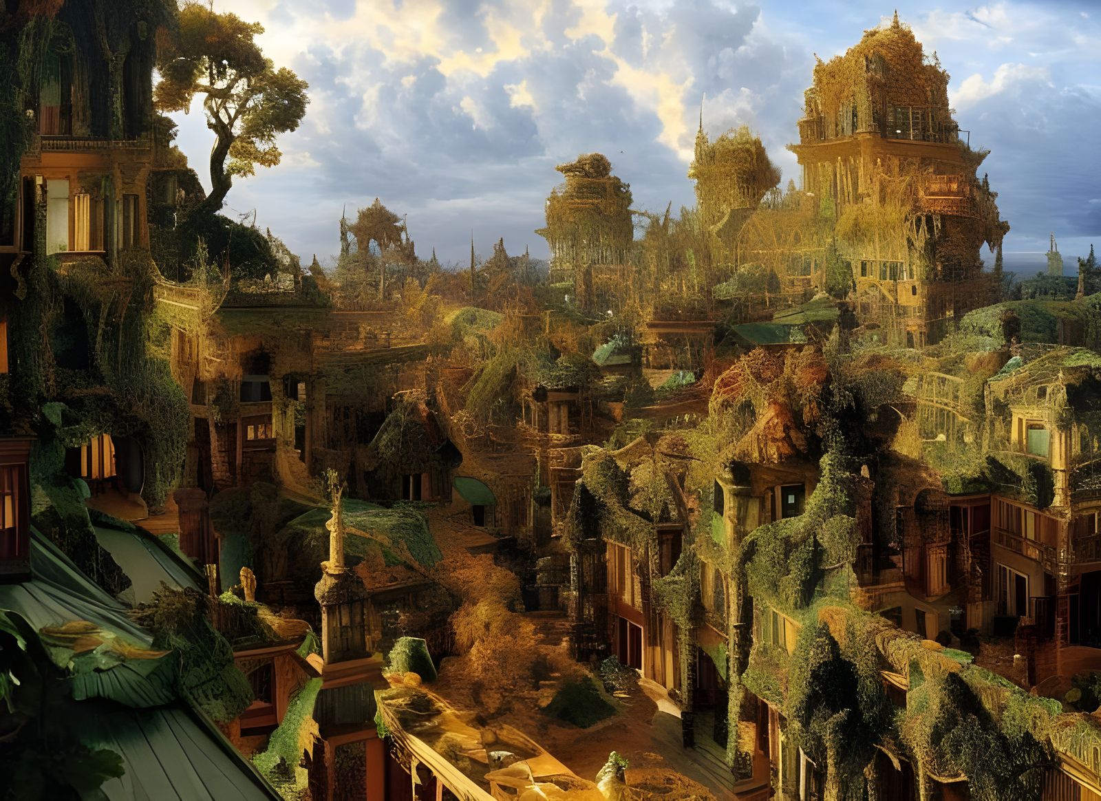 Dreamlike Esoteric Scene with Magic Particles