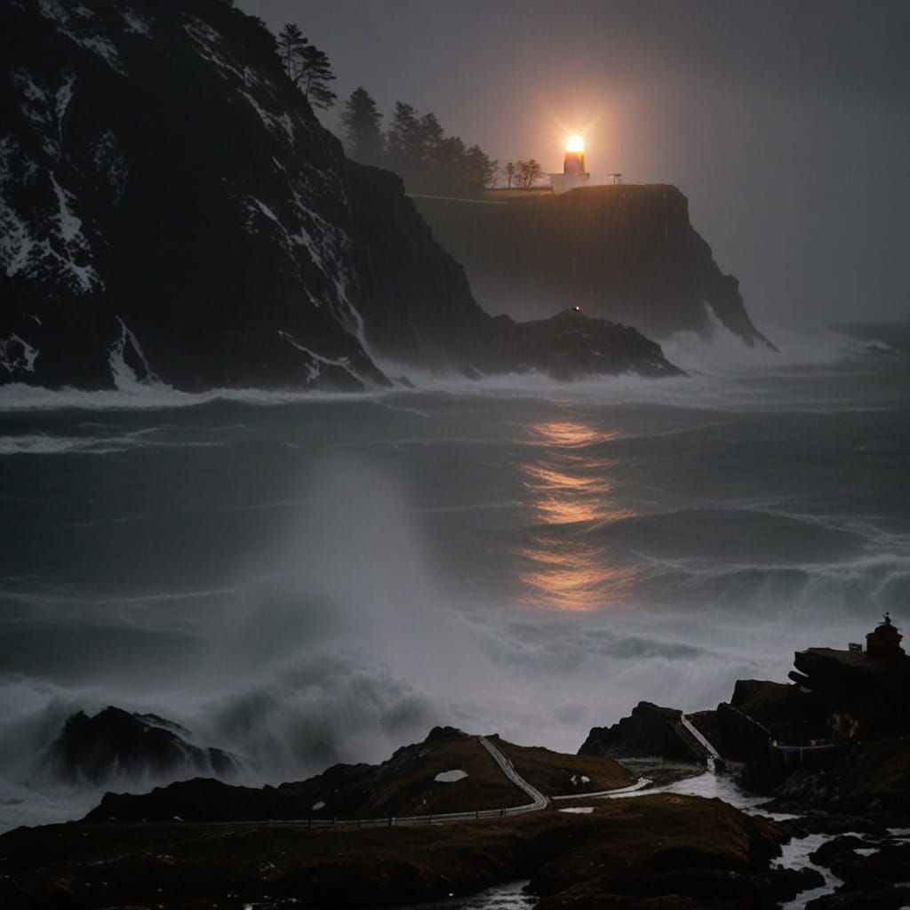 Lighthouse in Storm: A Beacon of Hope