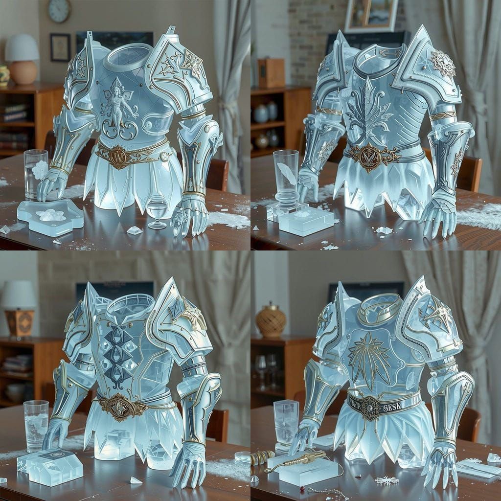 Ethereal Ice Armor on a Table