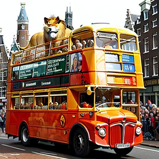 Lions, cheese hats and a double-decker bus - joining the Dut...