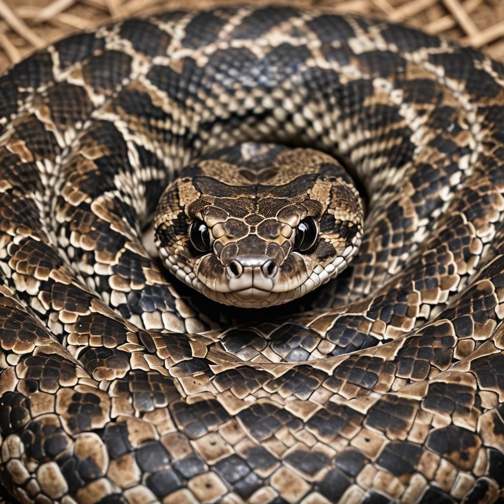 Eastern Diamondback Rattlesnake Macro Photo