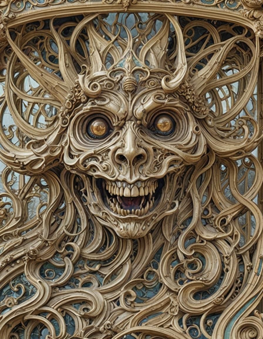 Infernal Prince in Art Nouveau Rococo Style