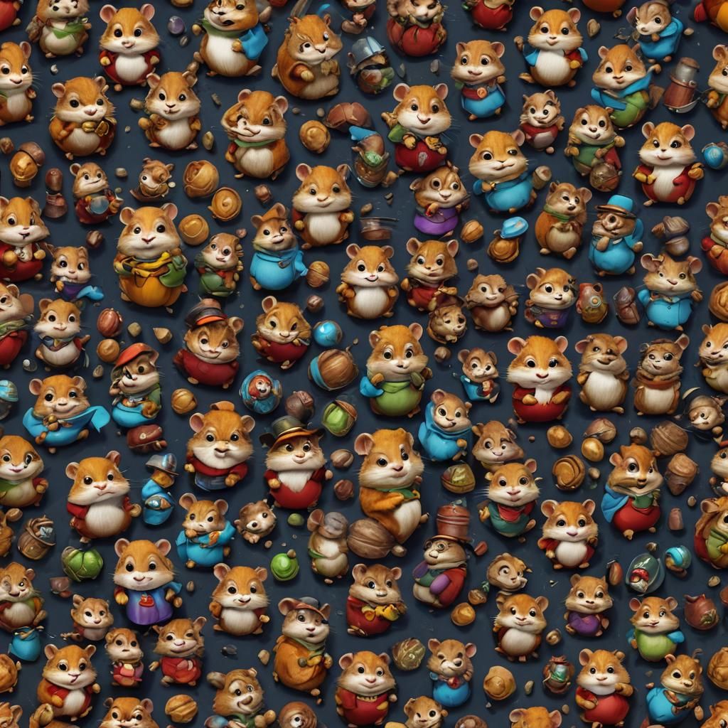 Hamster Chipmunks Fantasy Art in Unreal Engine 5