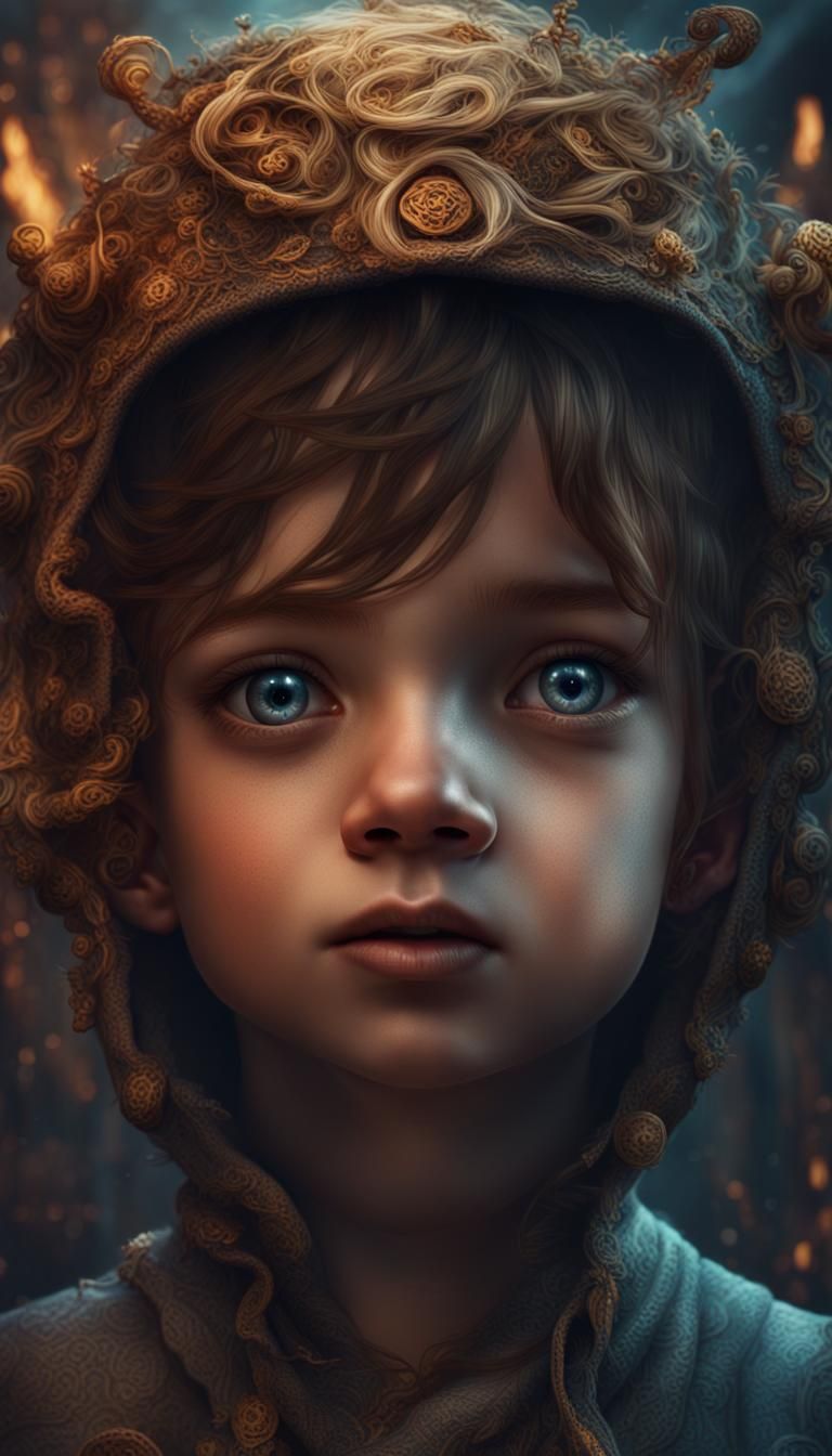 Child's Face Shadowed by Social Media Algorithms