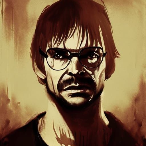 Sinister Portrait of Jeffrey Dahmer