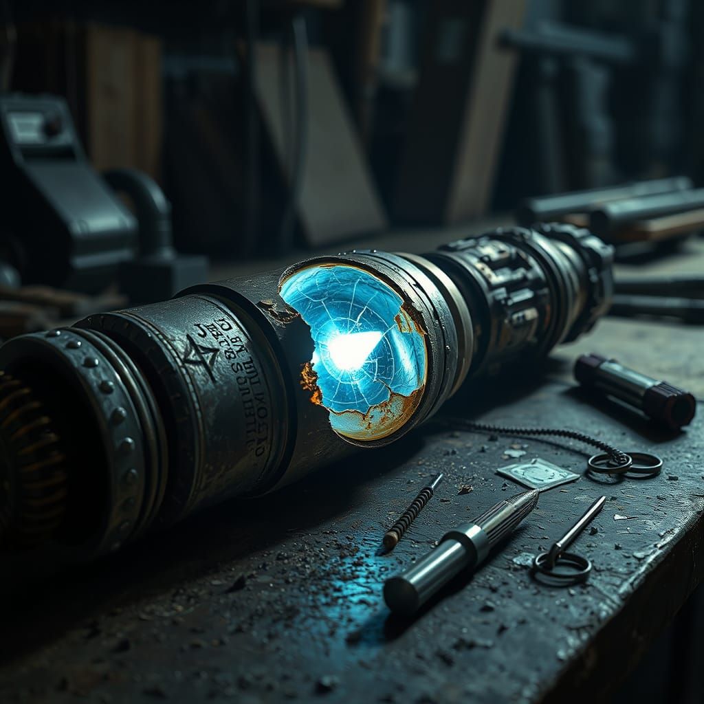 Ancient Lightsaber Hilt in a State of Decay