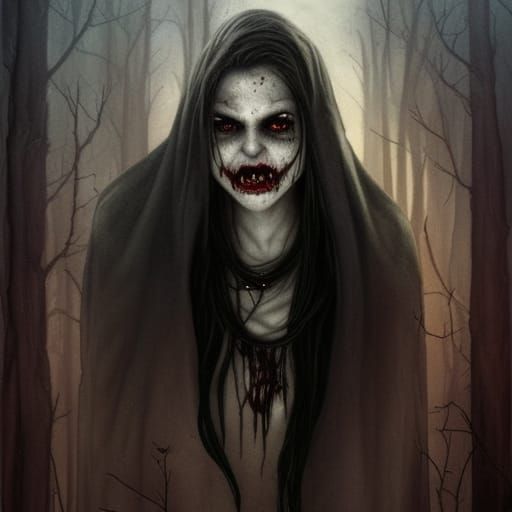 Bloody Vampire in Gothic Moonlight Fantasy