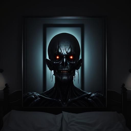 Horrifying Sleep Paralysis Demon in Dark Room