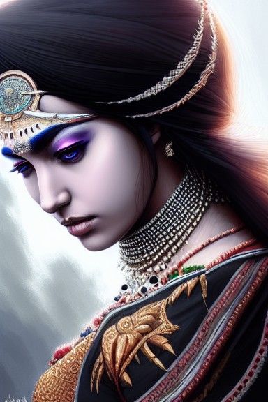 Queen Rani of Jhansi: Digital Art Portrait