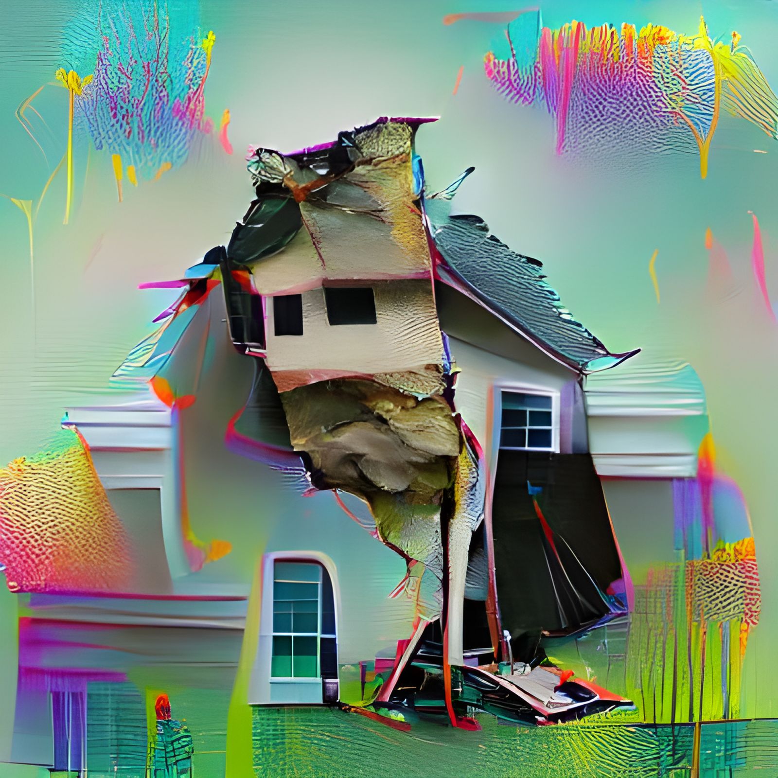 Dilapidated House Falling Apart
