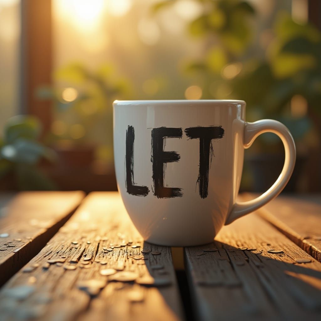 Morning Sunlight on "LET" Coffee Mug