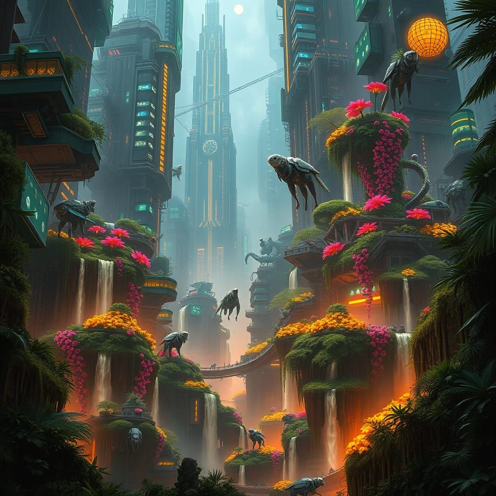 Alien Jungle Reclaims Futuristic Metropolis