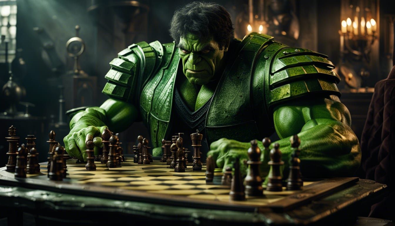 Hulk Versus Dark Phoenix Chess Match