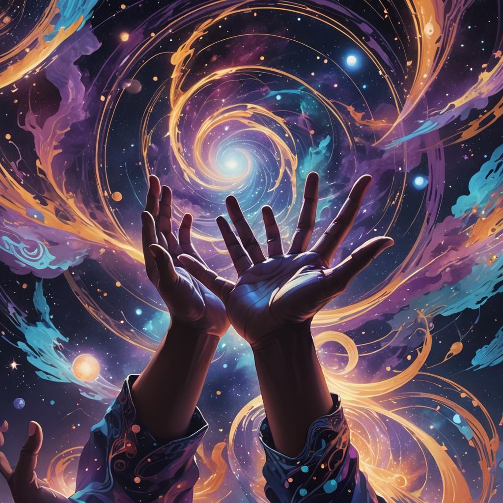 Cosmic Melody: Vibrant Universe Concept Art