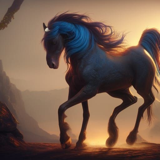 Elemental Horse Fantasy Concept Art in 8K