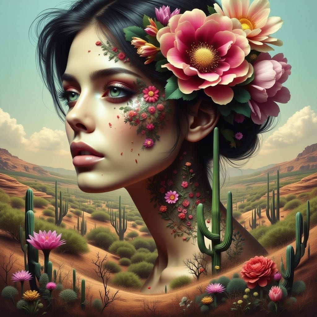 Desert Bloom: Portrait of a Resilient Soul