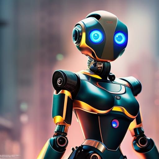 cute female robot 
insanely detailed matte manhwa illustration by Kim Jung Gi, Jean Baptiste Monge, Yoji Shinkawa, Yoshi...