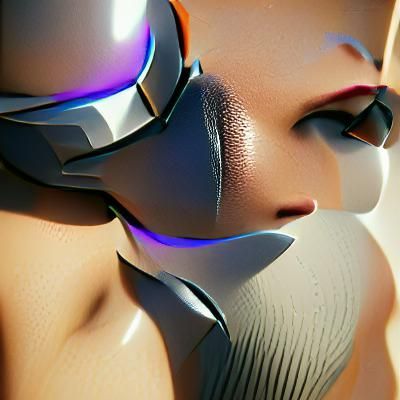 Futuristic Battle Woman in Trending 3D Style