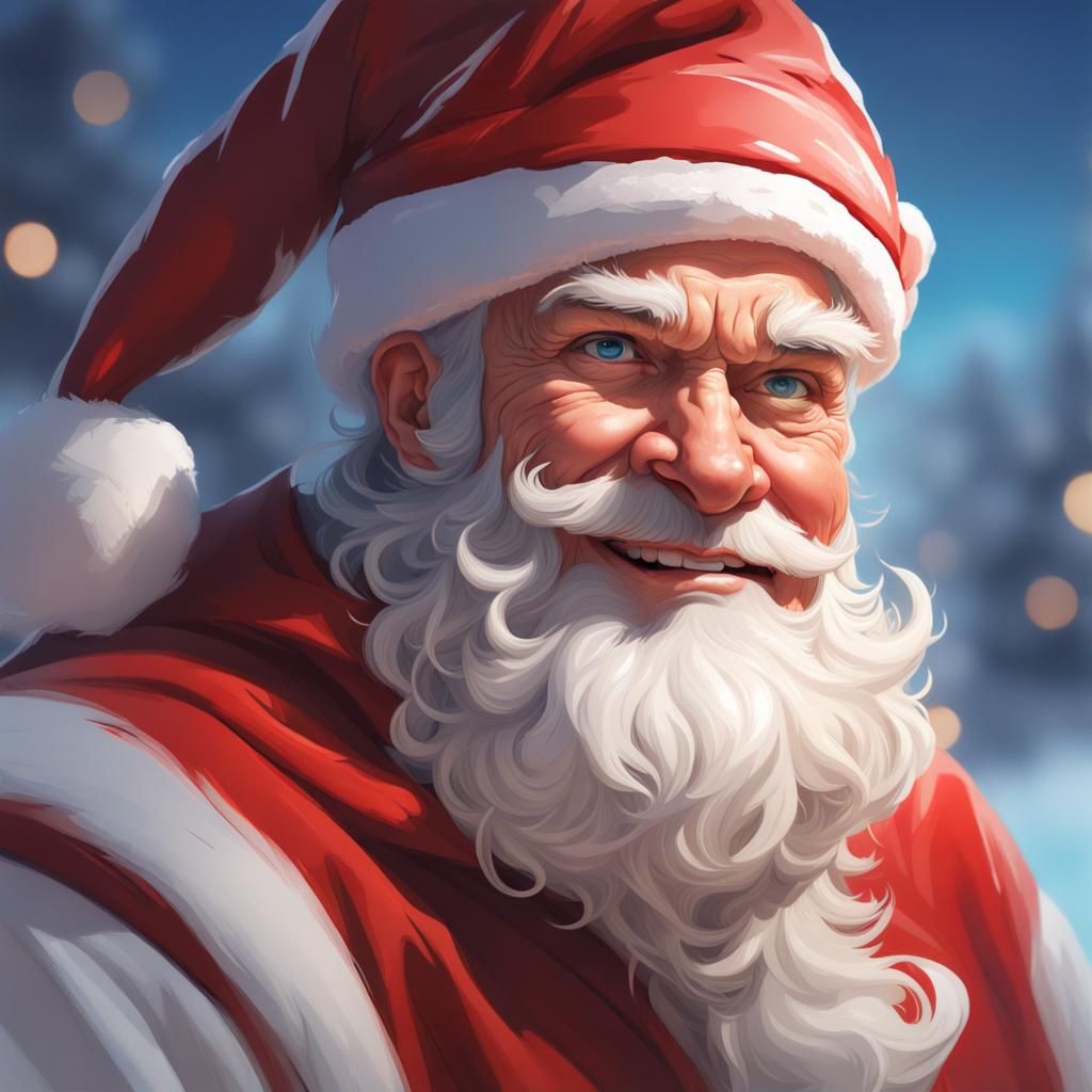 Santa Claus Portrait with Dynamic Lighting