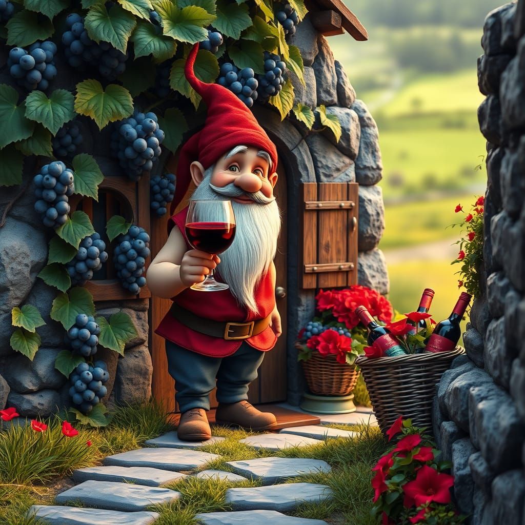 Whimsical Gnome in Cozy Abode
