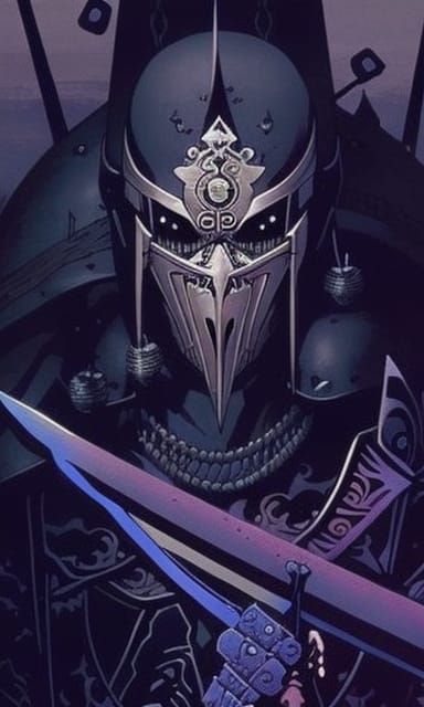 Futuristic Samurai Assassin in Dystopian Japan