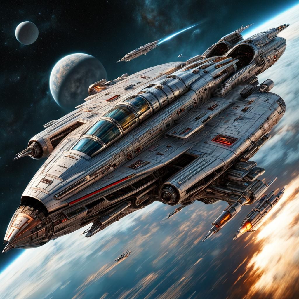 Wildcat Class Star Cruiser in Peter Elson Style