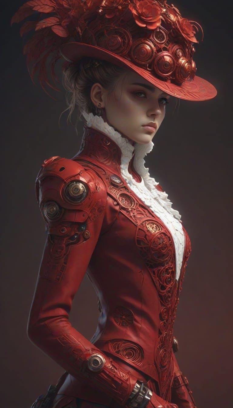 Cyborg in Cyberpunk Rome: Hyper-Realistic Digital Art