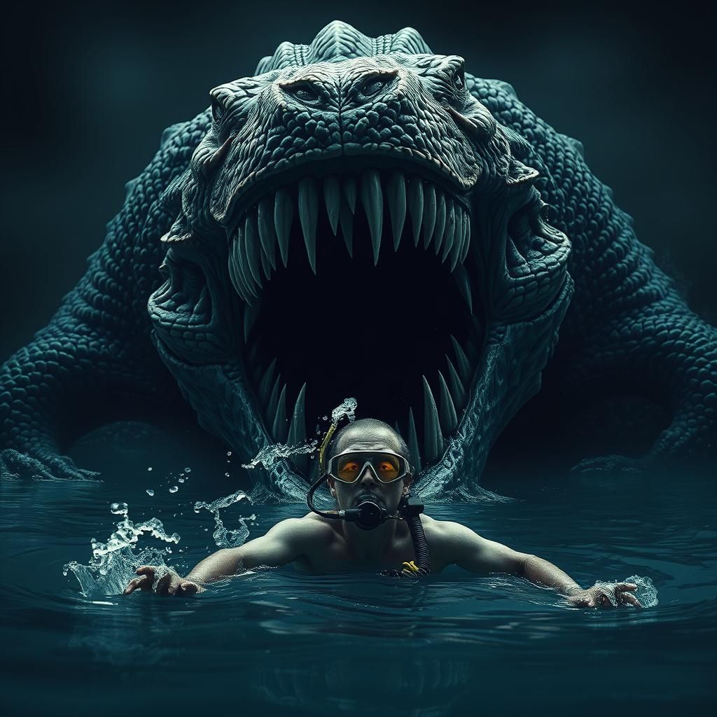 Feral Cryptid Emerges: Biomechanical Horror in Dark Surreali...