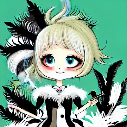 Chibi Baby Cruella Deville Illustration