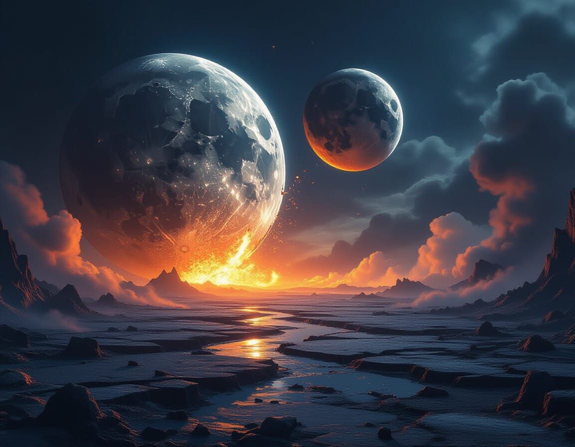 Cosmic Catastrophe: Moon Collides With Earth