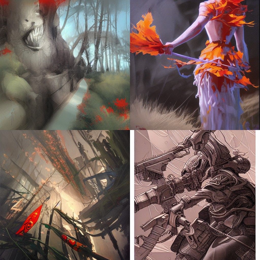 Science Fiction Scene in Frank Wu Style